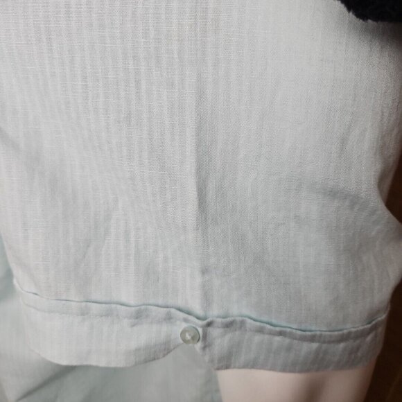 The Havanera Co Cuban Shirt Men 3XL Blue Embroidered Linen Cotton Button Up - Picture 8 of 8